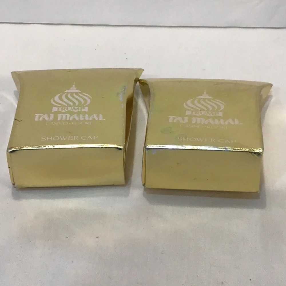 NIB Pair of Trump Taj Mahal Resort shower caps